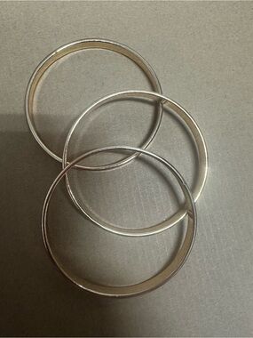 Gold Tone Women's Hoop Bangle Bracelet Set